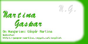 martina gaspar business card